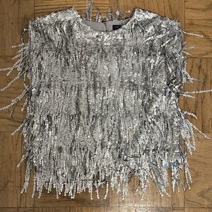 Billie Sequined Tassel Top
